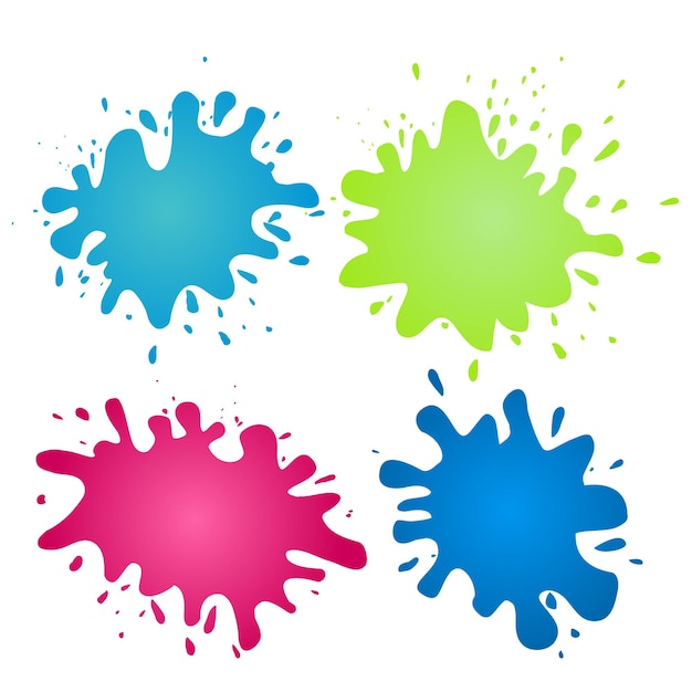 Vector colorful watercolor splashes Design elements for your creativity