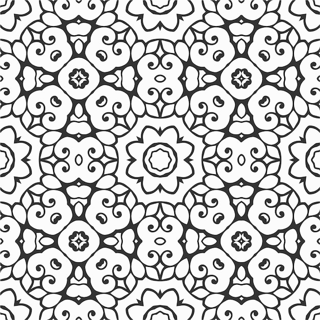 vector coloring geometric flower shapes pattern and background for design