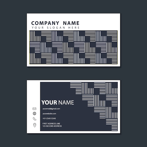 Vector of company business card 