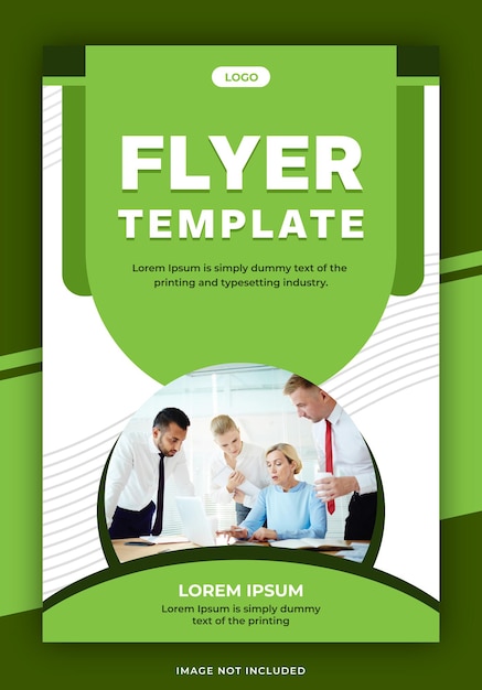 Vector company business Flyer template design a4 landscape layout brochure