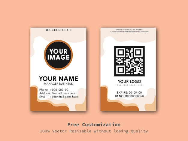 Vector company id card template