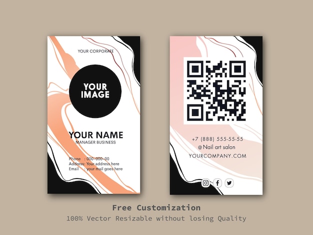 Vector company id card template