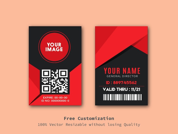 Vector company id card template