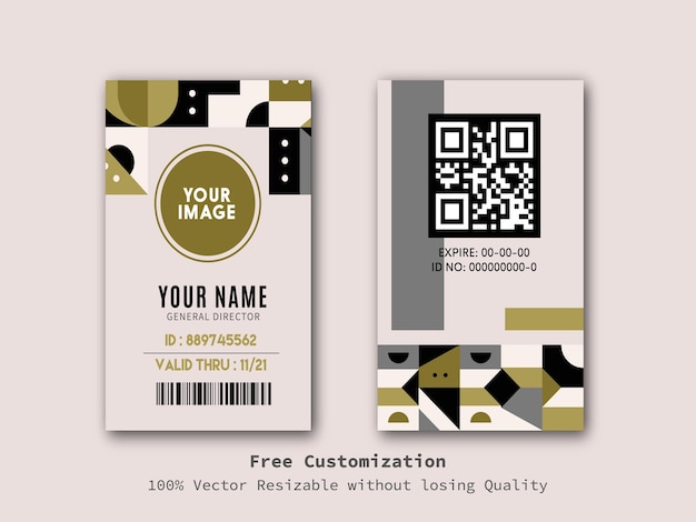 Vector company id card template