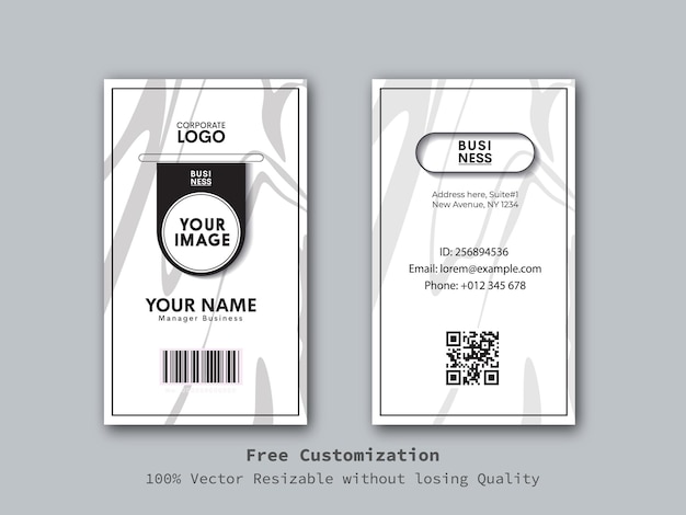 Vector company id card template