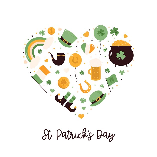 Vector vector composition for st patricks day colorful design ilustration for holiday banner poster