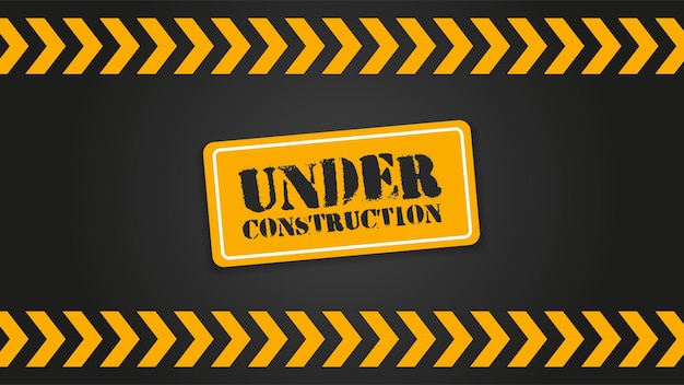 Vector of Under Construction Background Perfect for warning content attention content etc