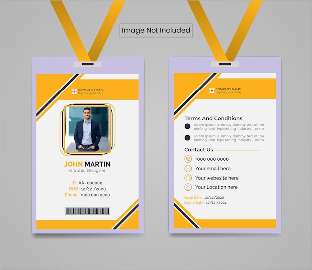 vector corporate abstract id cards template concept