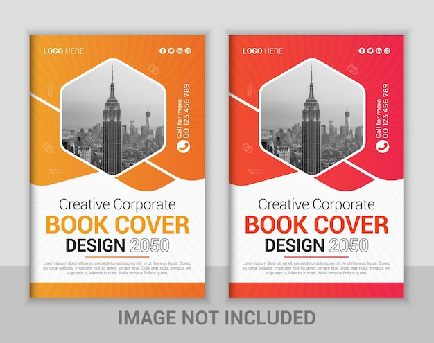 Vector corporate book cover design or modern business annual report book cover template