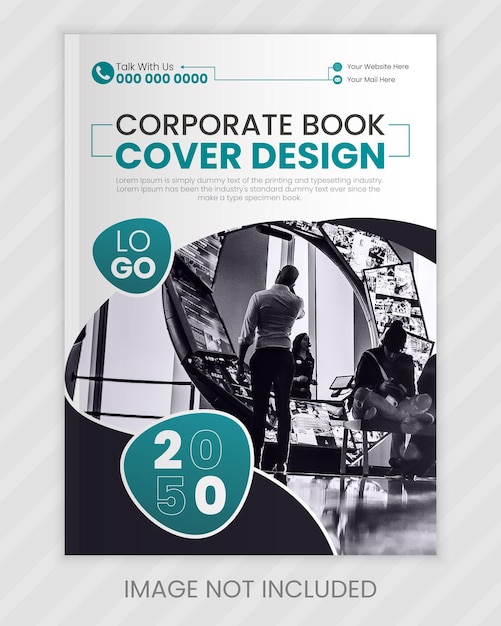 Vector corporate book cover design template and annual report design template