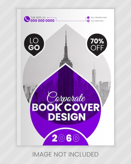 Vector corporate book cover design template and annual report design template