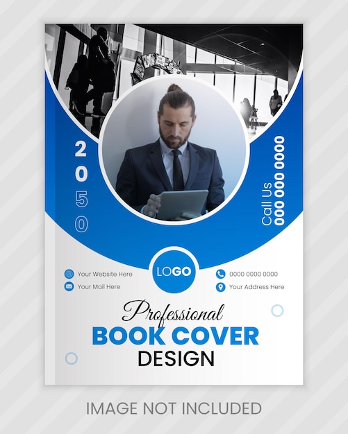 Vector corporate book cover design template and annual report design template