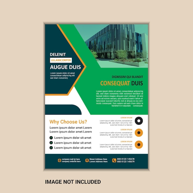 Vector Corporate business flyer design template with bleed