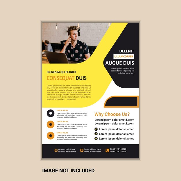 Vector Corporate business flyer design template with bleed