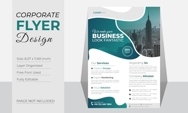 Vector vector corporate business flyer design