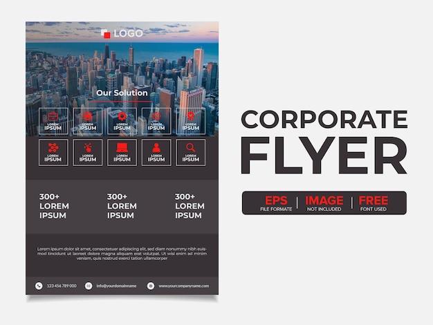 vector corporate business flyer template