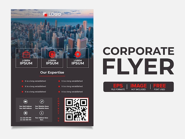 vector corporate business flyer template