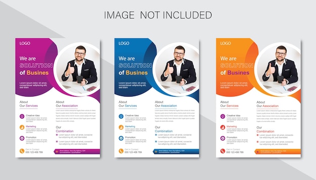 Vector corporate business flyer template