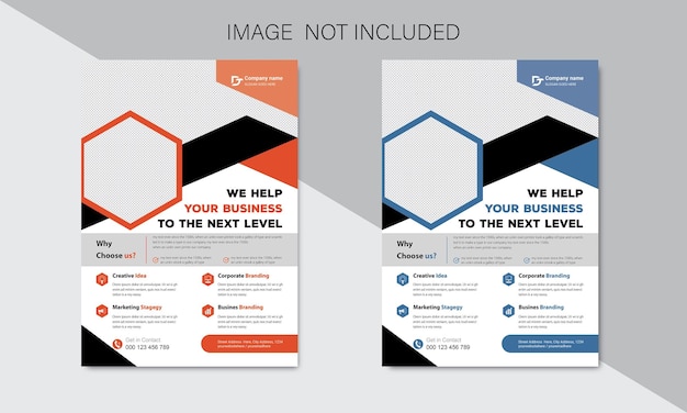 Vector corporate business flyer template