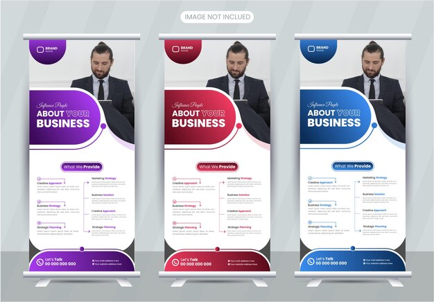 Vector Corporate business modern roll up banner design