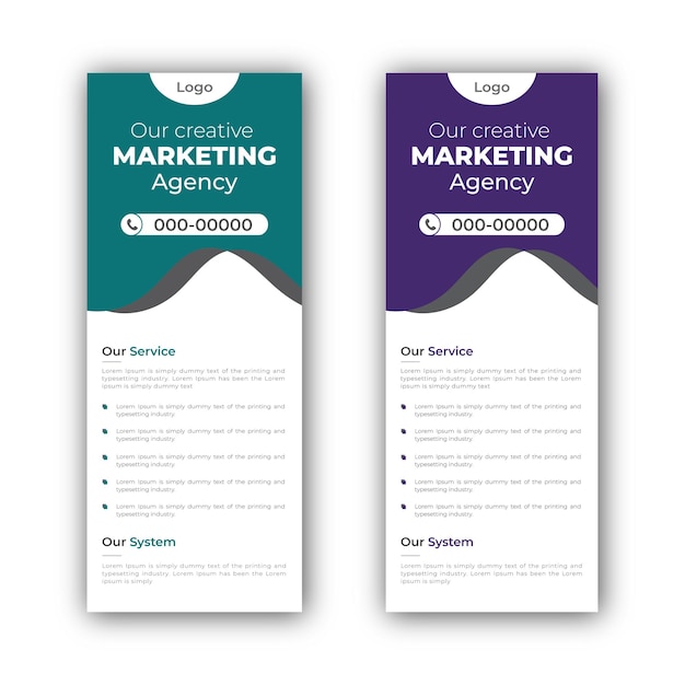 Vector corporate business roll up or stand banner template with abstract design