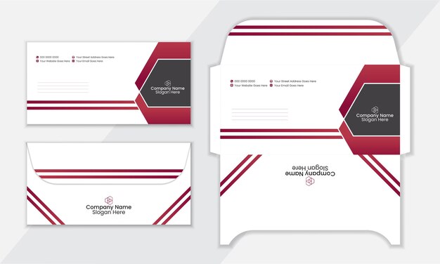 Vector vector corporate envelope template or envelope design creative modern envelope template