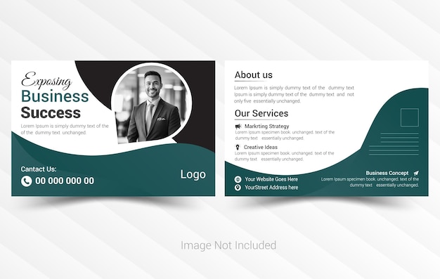 Vector corporate post card layout design