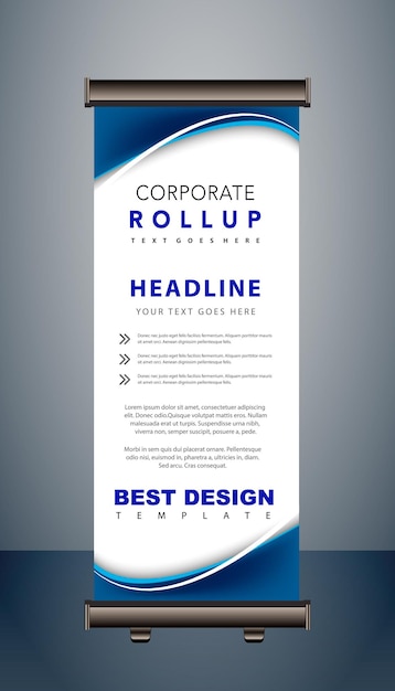 Vector corporate roll up banner design template