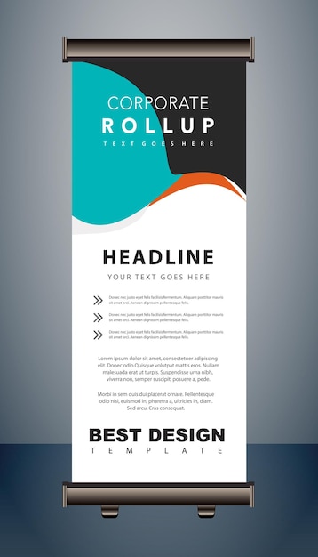 Vector corporate roll up banner design template