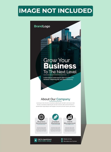 Vector corporate roll up banner template