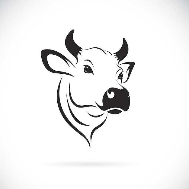 Vector of cow head design on white background Easy editable layered vector illustration Farm Animals