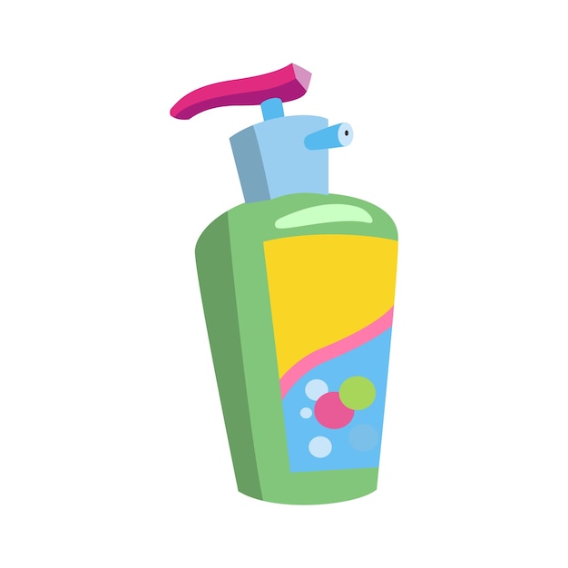 Vector cream soap bottle dispenser flat vector illustration isolate on a white background