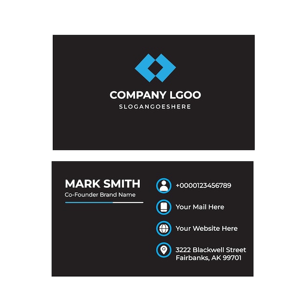 Vector creative clean modern business card