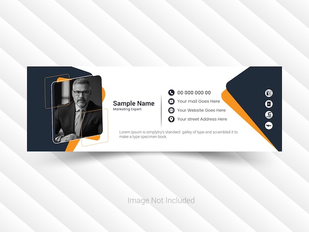 Vector Creative commercial easy email signature template design