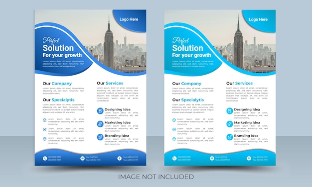 Vector creative corporate business flyer template Design