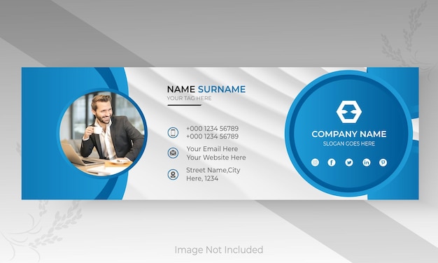 Vector creative email signature template