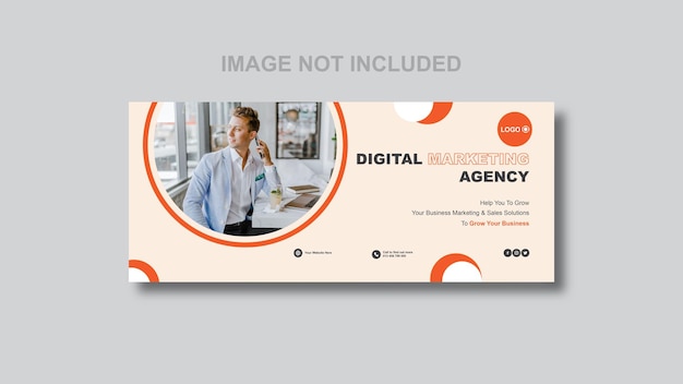 vector creative marketing agency facebook cover page and web banner template