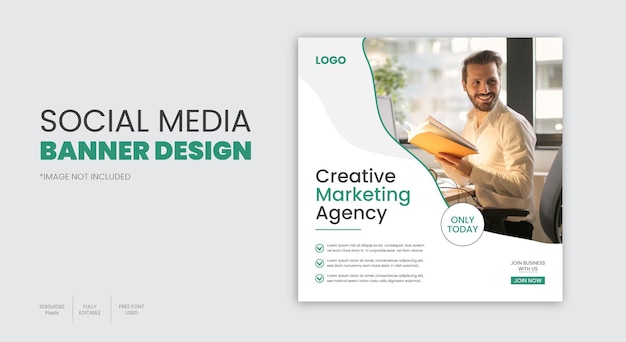 Vector Creative Marketing Agency social media post template