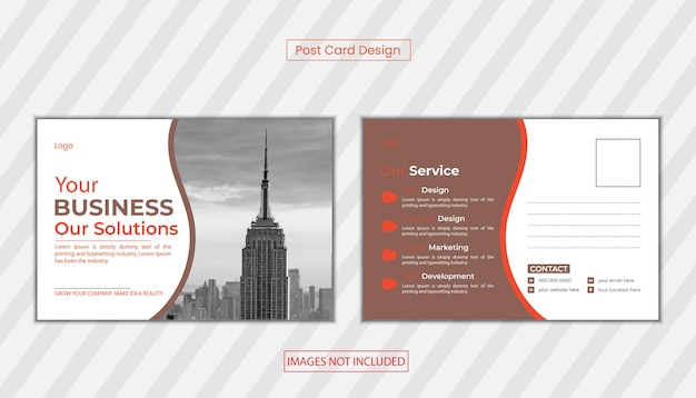 Vector creative marketing postcard design