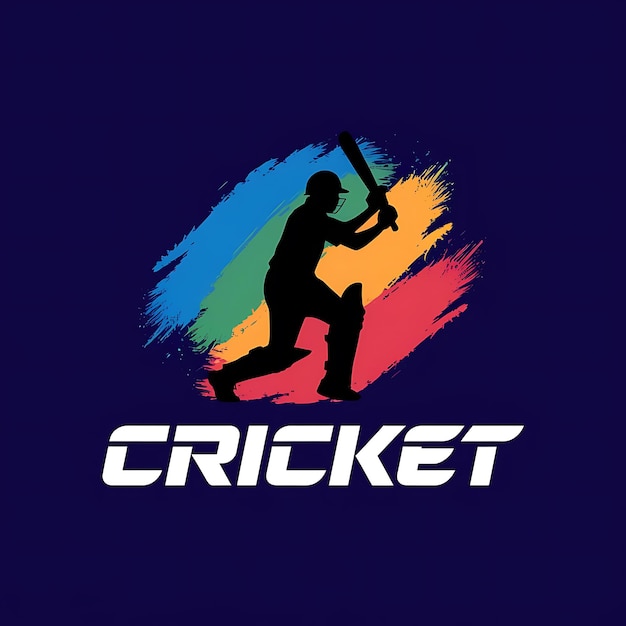 Vector cricket club logo design and batsman playing cricket