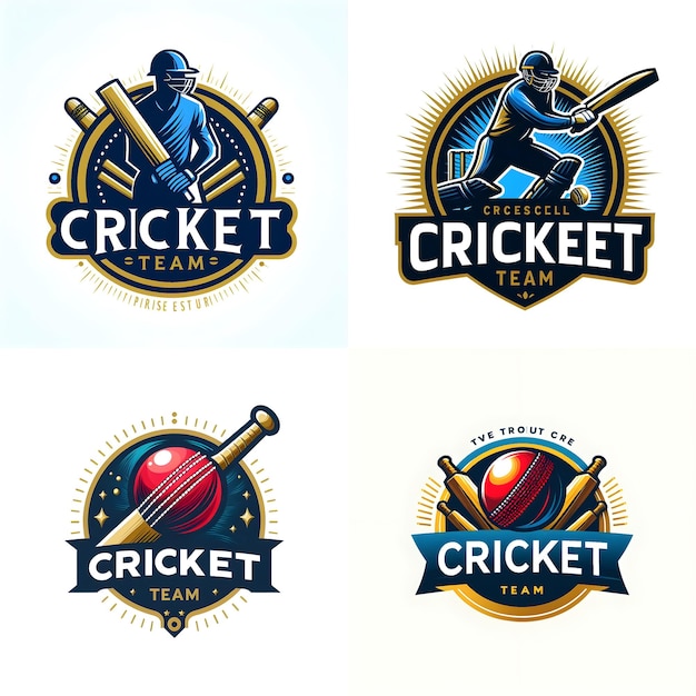 Vector cricket club logo design