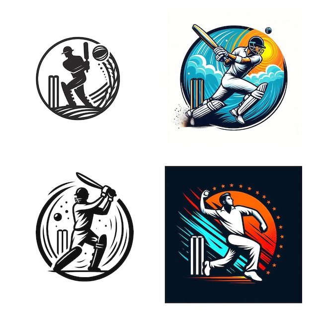 vector cricket logo