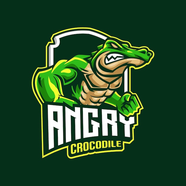 Vector crocodiles mascot logo for esport and sport team