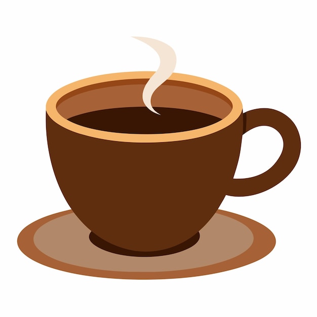 Vector a cup of coffee with flat illustration style