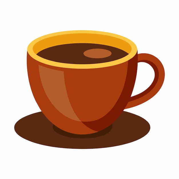 Vector vector a cup of coffee with flat illustration style