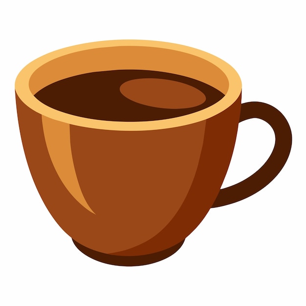 Vector a cup of coffee with flat illustration style