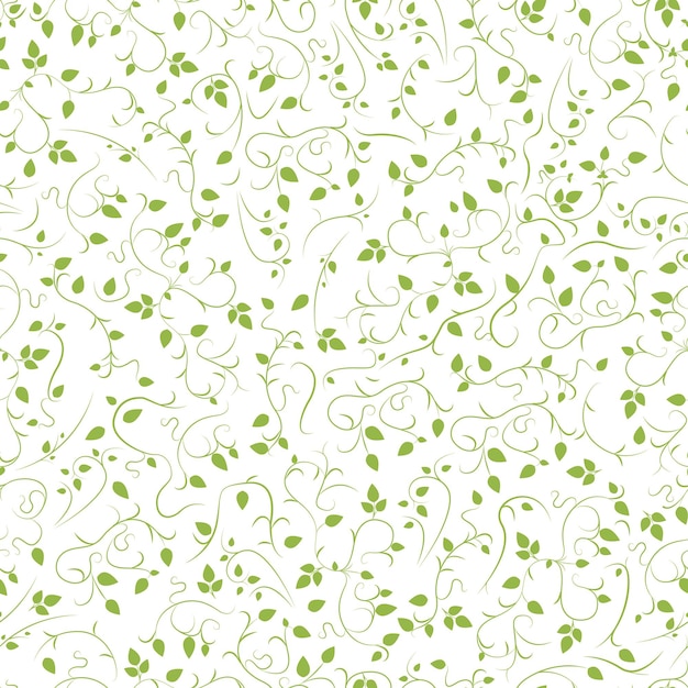 Vector curve seamless floral pattern Abstract ornate background