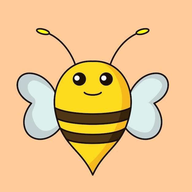 Vector cute bee animal premium illustration