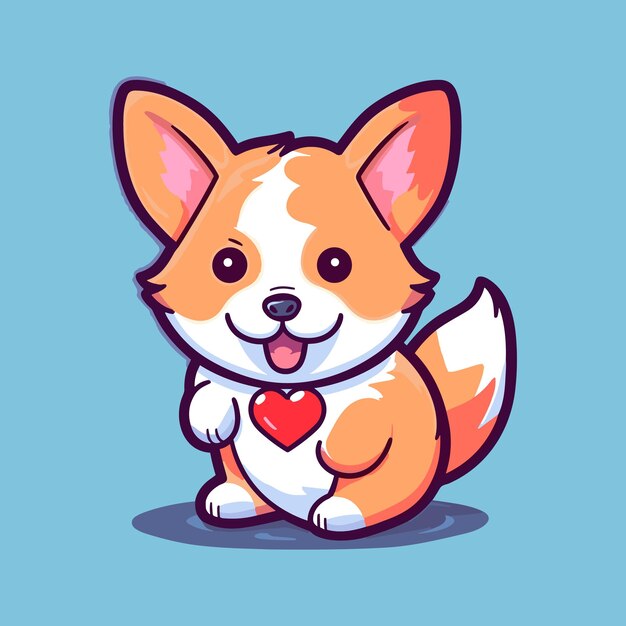 vector cute dog