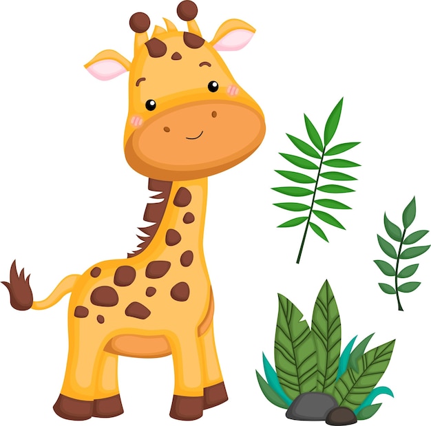 Vector a vector of a cute giraffe